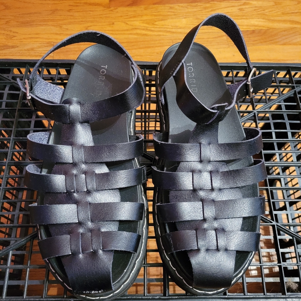 Black Torrid Platform Fisherman Sandals